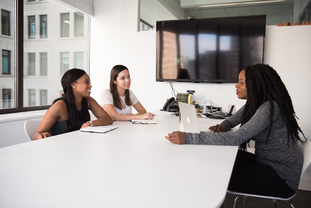 female leader in discussion